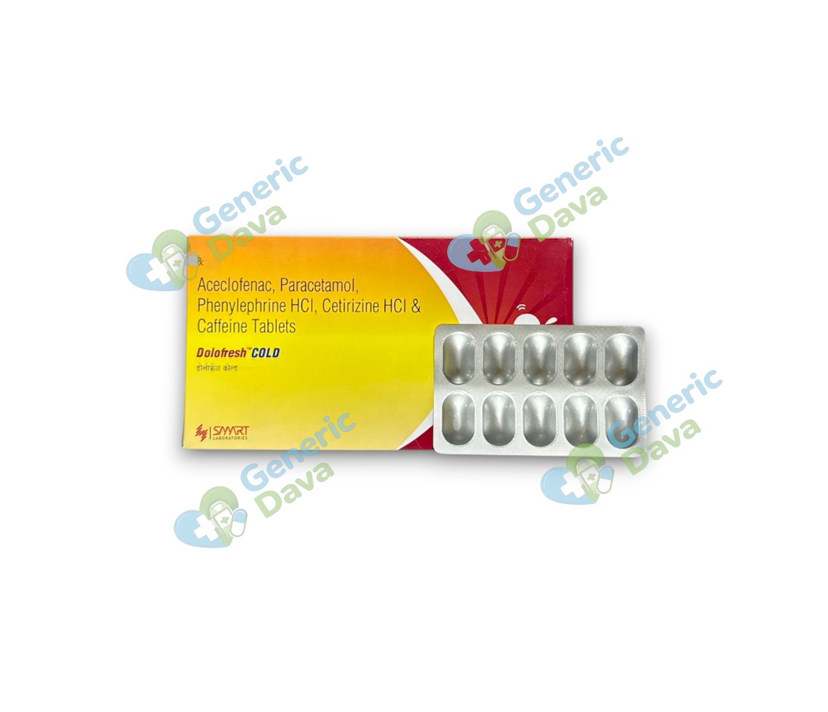 Dolofresh Cold tablet for cold allergy pain fever and sinus congestion relief online Generic Dawa