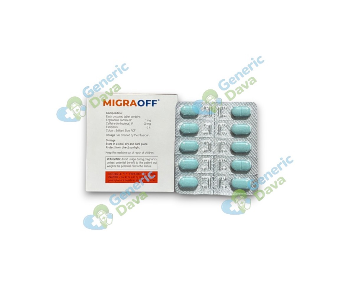 Migraoff tablet for fast relief from migraine symptoms and headache online Generic Dawa